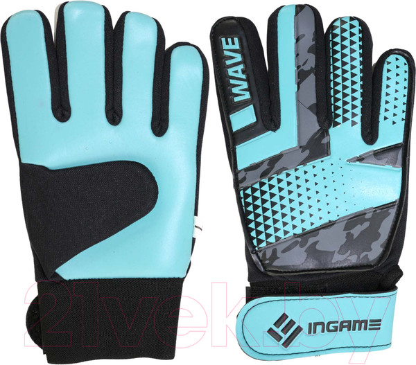 Изображение товара Перчатки вратарские Ingame Wave INFB-907 (р.4, черный/голубой)