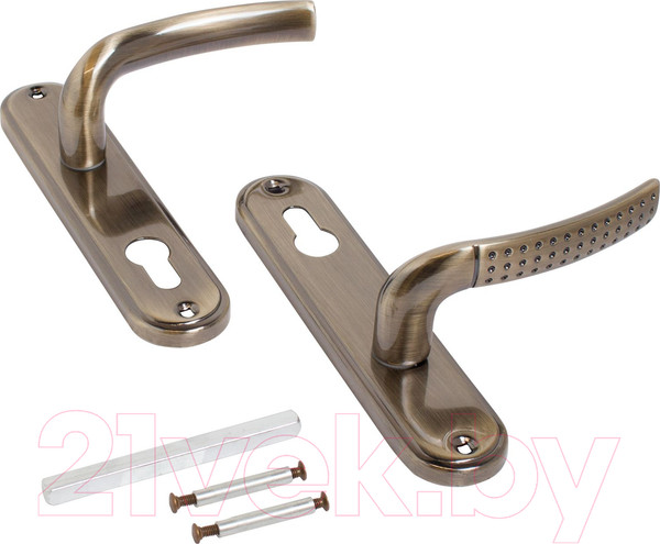 Изображение товара Ручка дверная Аллюр 132-1 70мм AB (старая бронза)