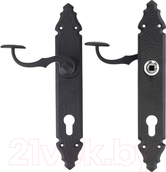 Изображение товара Ручка дверная Аллюр РН-57Z 85мм BL (матовый черный)