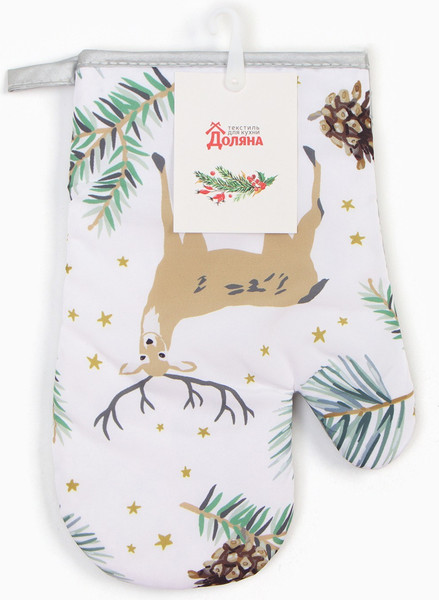 Изображение товара Рукавица-прихватка Доляна Олени / 9473773