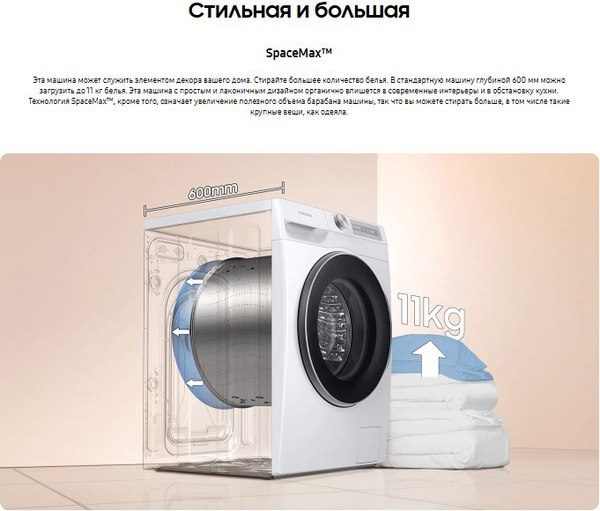 Изображение товара Стиральная машина Samsung WW11CG604CLELP