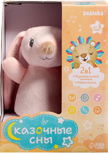 Изображение товара Развивающая игрушка Zabiaka Неваляшка. Сказочные сны: Зайчик / 9930861