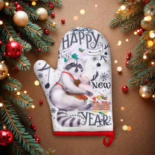 Изображение товара Рукавица-прихватка Доляна Happy new year / 9569080