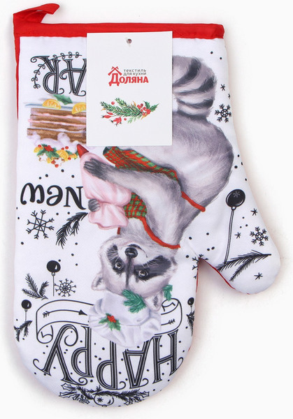 Изображение товара Рукавица-прихватка Доляна Happy new year / 9569080