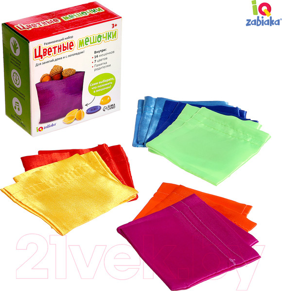Изображение товара Развивающий игровой набор Zabiaka Цветные мешочки / 10179993