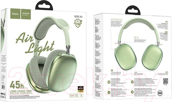 Изображение товара Беспроводные наушники Hoco W35 Air (зеленый)