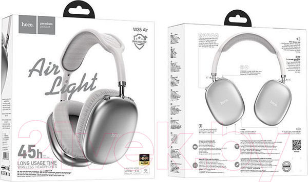 Изображение товара Беспроводные наушники Hoco W35 Air (серебристый)