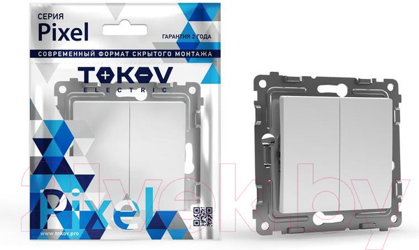 Изображение товара Выключатель Tokov Electric Pixel TKE-PX-P2-C01 (белый)