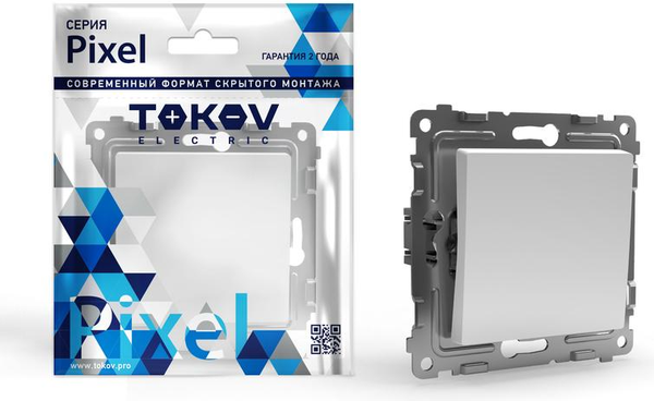Изображение товара Выключатель Tokov Electric Pixel TKE-PX-P1-C01 (белый)