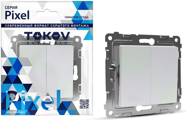 Изображение товара Выключатель Tokov Electric Pixel TKE-PX-V2-C04 (перламутровый)