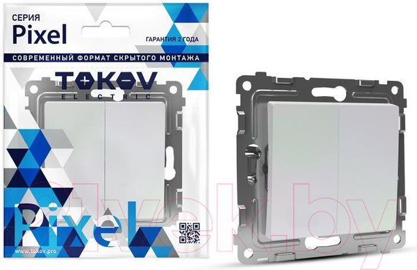 Изображение товара Выключатель Tokov Electric Pixel TKE-PX-P2-C04 (перламутровый)