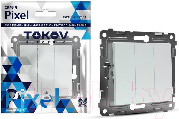 Изображение товара Выключатель Tokov Electric Pixel TKE-PX-V3-C04 (перламутровый)