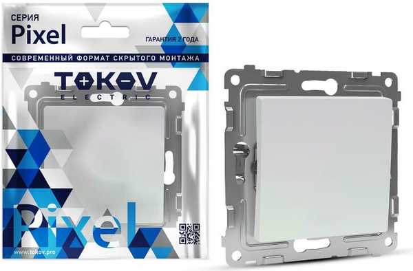 Изображение товара Выключатель Tokov Electric Pixel TKE-PX-V1-C04 (перламутровый)