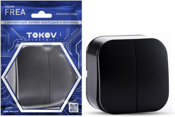 Изображение товара Выключатель Tokov Electric Frea TKE-FR-V2-C14 (карбон)