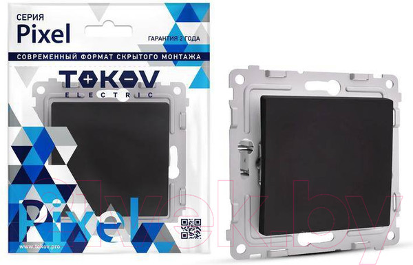 Изображение товара Выключатель Tokov Electric Pixel TKE-PX-P1-C14 (карбон)
