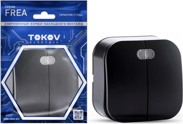 Изображение товара Выключатель Tokov Electric Frea TKE-FR-V2I-C14 (карбон)