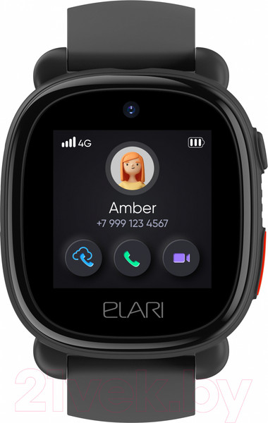 Изображение товара Умные часы детские Elari KidPhone 4G Lite / KP-4G L (черный)