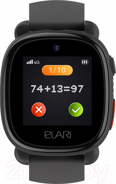 Изображение товара Умные часы детские Elari KidPhone 4G Lite / KP-4G L (черный)