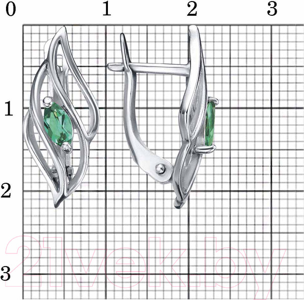 Изображение товара Серьги Красная Пресня 34815328Пл7