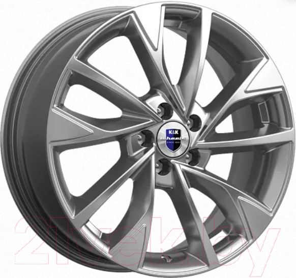 Изображение товара Литой диск K&K Роквуд 17x7" 5x108мм DIA 63.35мм ET 45мм Дарк платинум