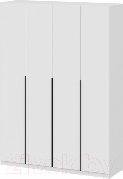 Изображение товара Шкаф Mio Tesoro ШК 5 1600 4-х створчатый (белый текстурный)
