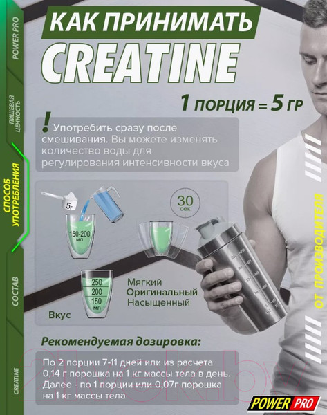 Изображение товара Креатин Power Pro Maximum Recovery PP / PP982337 (400г, махито)