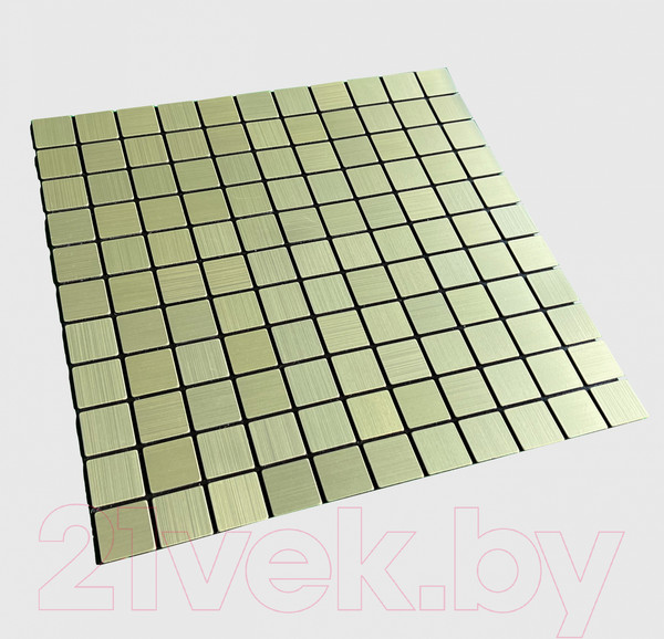 Изображение товара Панель ПВХ Самоклейкин Самоклеющаяся Алюминий Золотая мозаика MA-G02 (300x300x3мм)