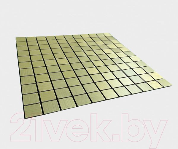 Изображение товара Панель ПВХ Самоклейкин Самоклеющаяся Алюминий Золотая мозаика MA-G02 (300x300x3мм)