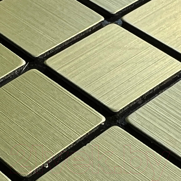 Изображение товара Панель ПВХ Самоклейкин Самоклеющаяся Алюминий Золотая мозаика MA-G02 (300x300x3мм)