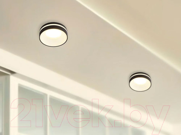 Изображение товара Точечный светильник Ambrella MR16 TN3306 BK/FR (черный/белый матовый)