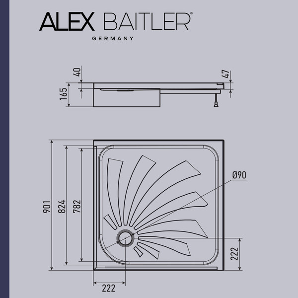 Изображение товара Душевой поддон Alex Baitler AB9017H-2