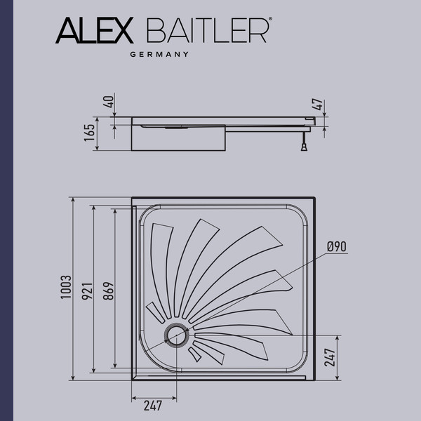 Изображение товара Душевой поддон Alex Baitler AB10017H-2