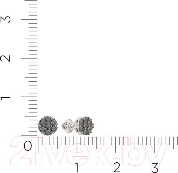 Изображение товара Серьги из белого золота ZORKA 3D00159.14K.W (с бриллиантами)