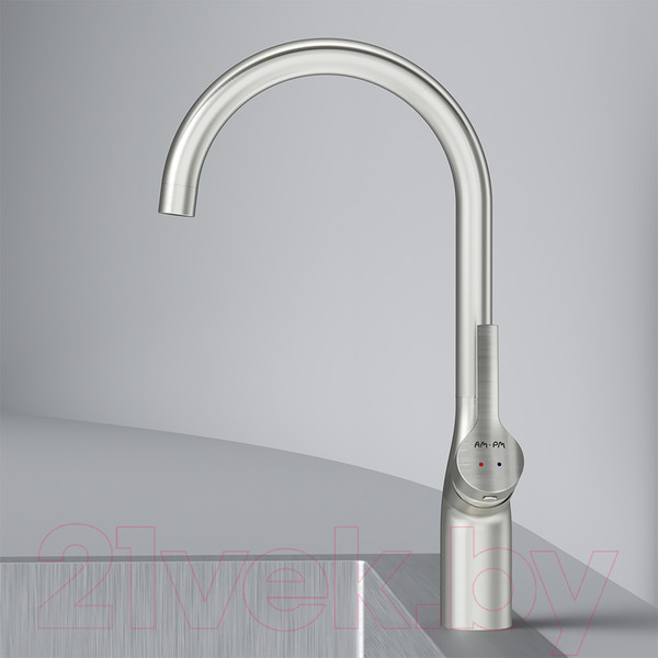 Изображение товара Мойка кухонная со смесителем Saniteco 4848 + Spike F9S07011 (сатин, с сифоном, дозатором и коландером)