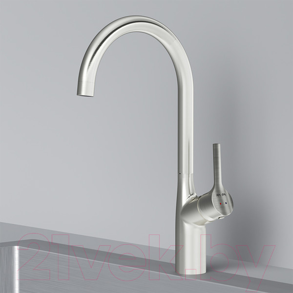 Изображение товара Мойка кухонная со смесителем Saniteco 4848 + Spike F9S07011 (сатин, с сифоном, дозатором и коландером)