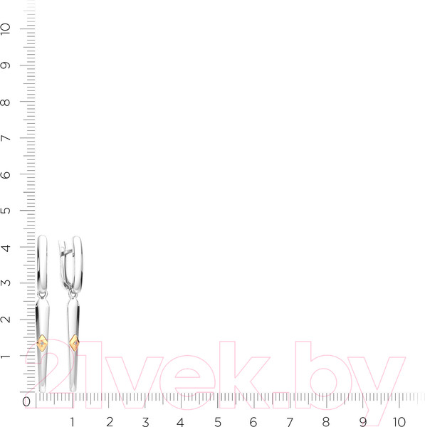 Изображение товара Серьги из серебра ZORKA 03D0055.G14K (с бриллиантами)