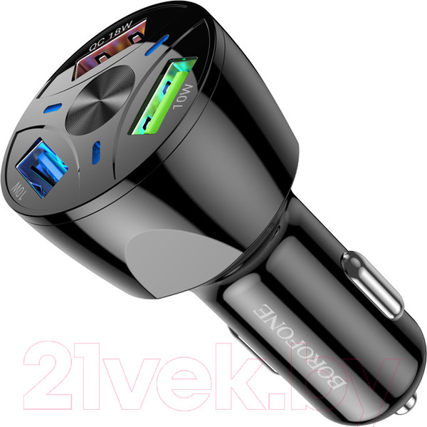 Изображение товара Адаптер питания автомобильный Borofone BZ05 (черный)