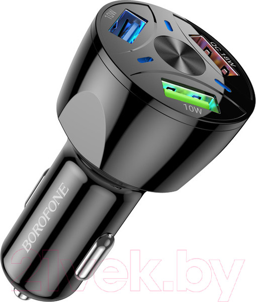 Изображение товара Адаптер питания автомобильный Borofone BZ05 (черный)