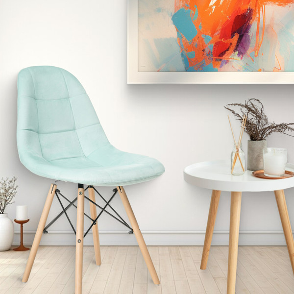 Изображение товара Стул Mio Tesoro Элма (голубой/дерево)