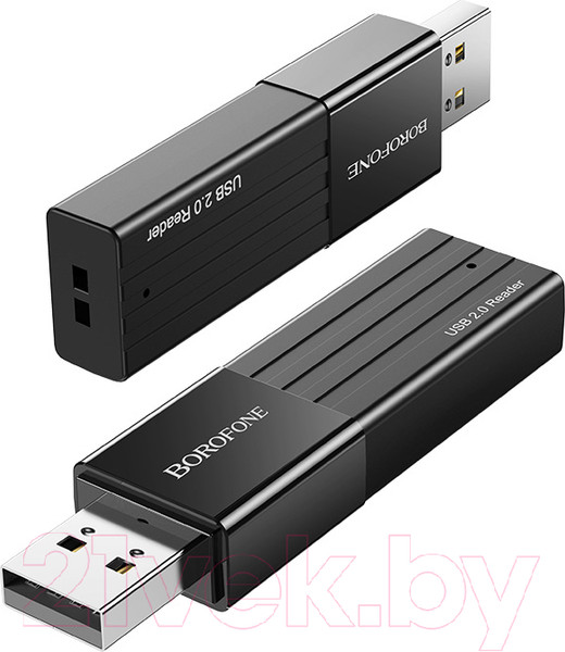 Изображение товара Картридер Borofone DHB02 USB 2.0 (черный)