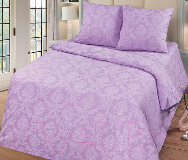Изображение товара Комплект постельного белья Milanika Аметист Евро (поплин-жаккард)