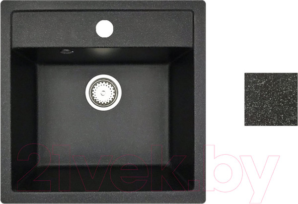 Изображение товара Мойка кухонная со смесителем БелЭворс Rio + Like F8007122 (черный)