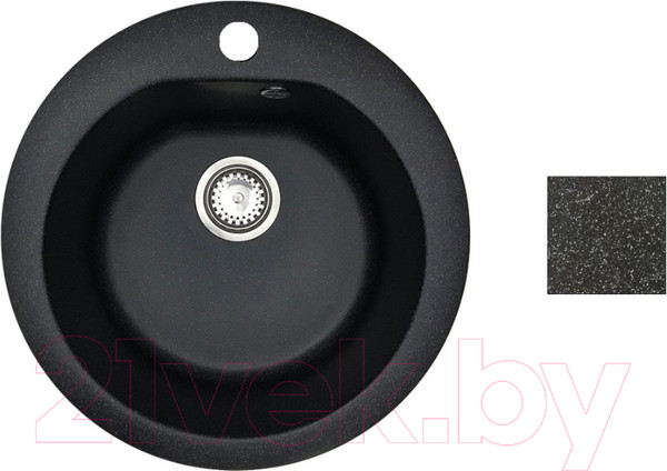 Изображение товара Мойка кухонная со смесителем БелЭворс Nika + Like F8007122 (черный)