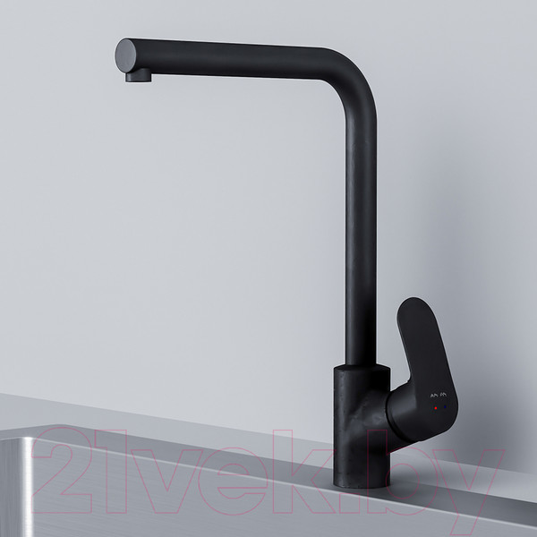 Изображение товара Мойка кухонная со смесителем БелЭворс Styl L + Like F8005022 (черный)