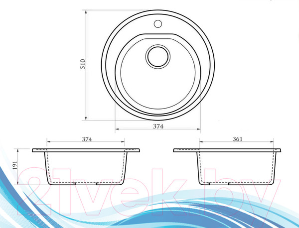 Изображение товара Мойка кухонная со смесителем Berge BR-5200 + Like F8007122 (черный)
