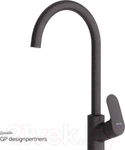 Изображение товара Мойка кухонная со смесителем Berge BR-5750 + Like F8007122 (черный)