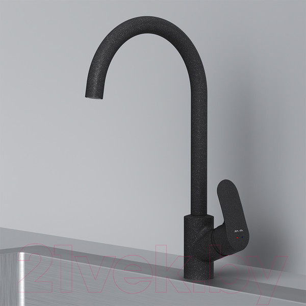 Изображение товара Мойка кухонная со смесителем БелЭворс Mila R + Like F8007122 (черный)