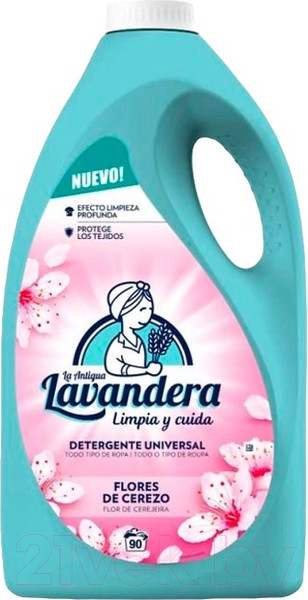 Изображение товара Гель для стирки La Antigue Lavandera Цветы вишни Универсальный (4.5л)