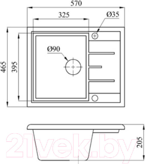 Изображение товара Мойка кухонная со смесителем БелЭворс Mila L + Like F8007122 (черный)