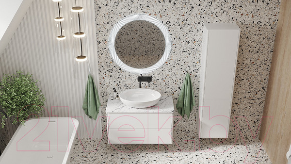 Изображение товара Тумба под умывальник Belux Джаз НП 90-02 (1, белый глянцевый)